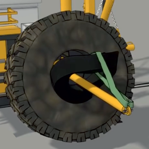 run-flat tire disassembly prosess